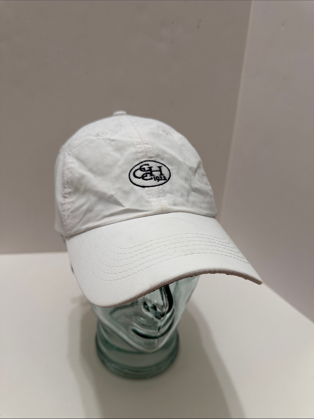 White Embroidered Crest Baseball Cap